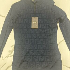 Navy Blue Fendi sweater long sleeve unisex